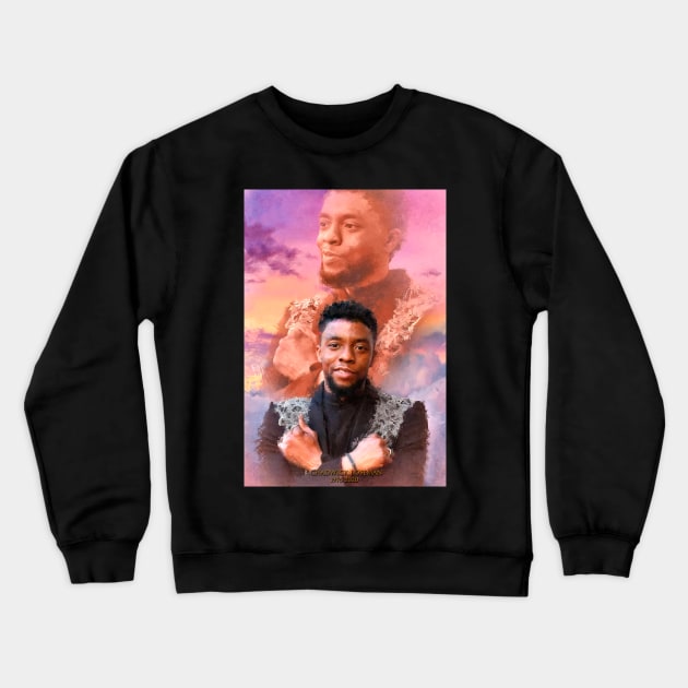 rest in peace art chadwick boseman Crewneck Sweatshirt by lahuwasi